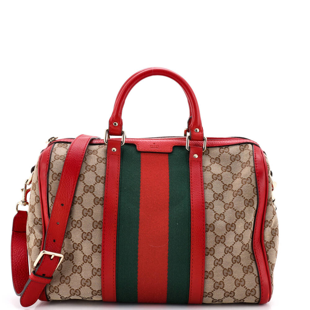 Gucci Medium Vintage Web Boston Bag